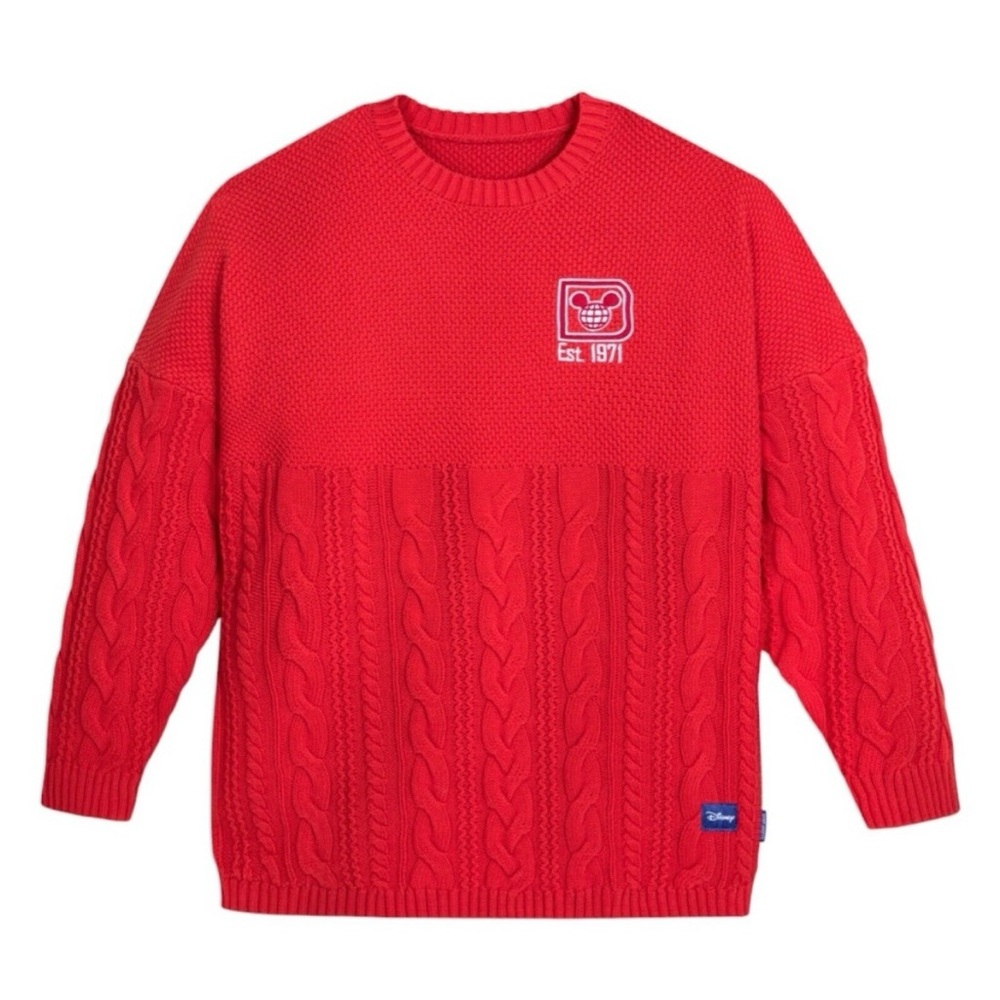 Walt Disney World Holiday Red Cable Knit Sweater (Spirit Jersey)